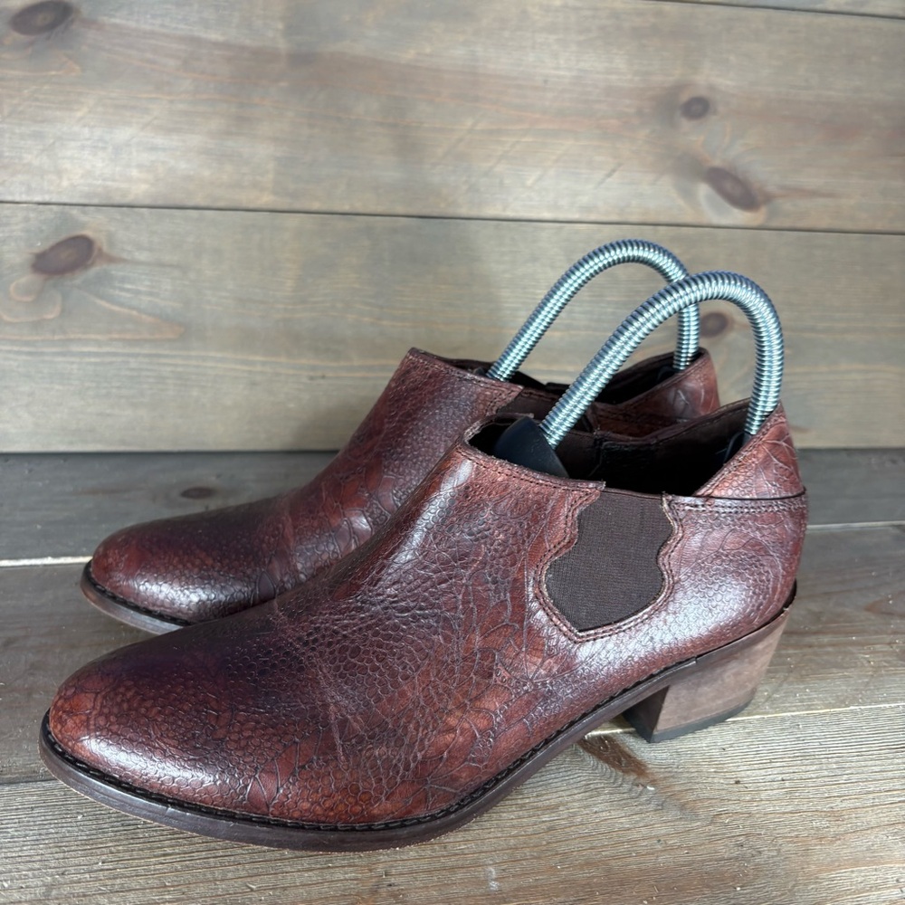 wolverine alice womens size 8.5 shoes brown leather slip on comfort ankle boots